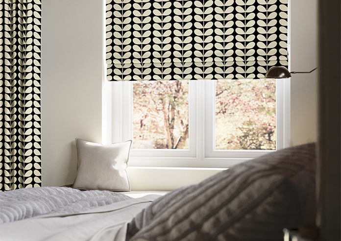 Orla Kiely Solid Stem, Black - Roman Blind - Image 5